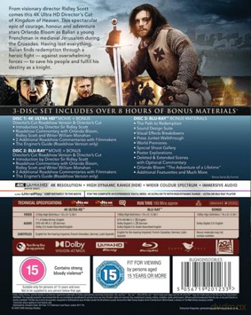 Kingdom Of Heaven (Królestwo niebieskie) [Blu-Ray 4K]+[2xBlu-ray]