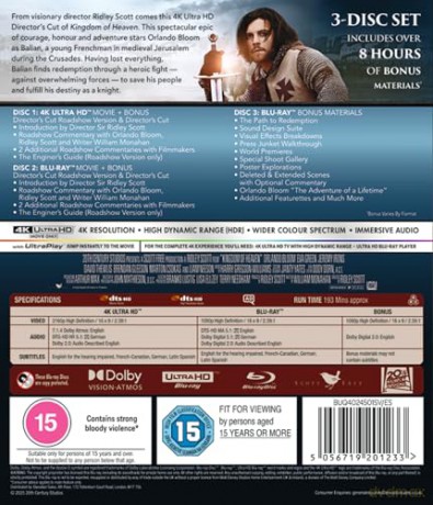 Kingdom Of Heaven (Królestwo niebieskie) [Blu-Ray 4K]+[2xBlu-ray]