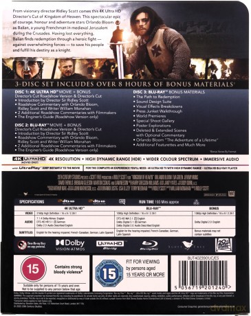 Kingdom Of Heaven (Królestwo niebieskie) (steelbook) [Blu-Ray 4K]+[2xBlu-Ray]