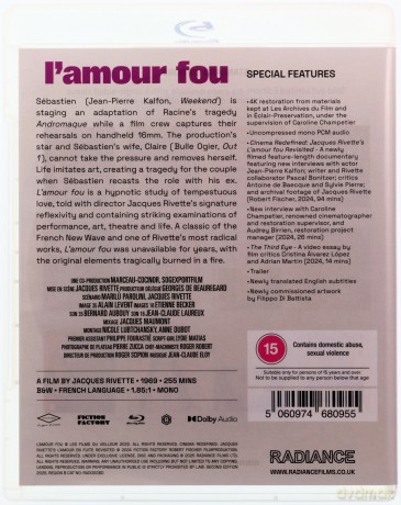 L'Amour Fou (Miłość szalona) [Blu-Ray]