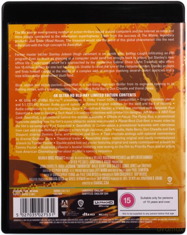 Swordfish (Limited) (Kod dostępu) [Blu-Ray 4K]
