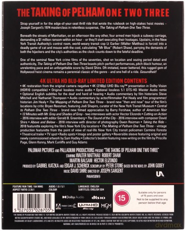 The Taking Of Pelham One Two Three (Limited) (Długi postój na Park Avenue) [Blu-Ray 4K]