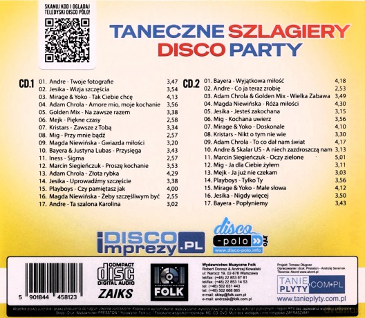 Taneczne szlagiery. Disco Party [2CD]