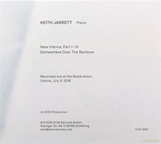 Keith Jarrett: New Vienna - At The Musikverein 2016 [CD]