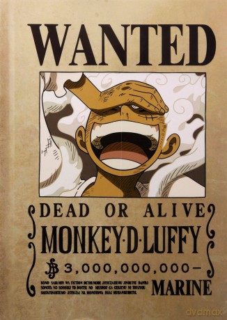 ONE PIECE - A5 Notes Wanted Luffy Wano