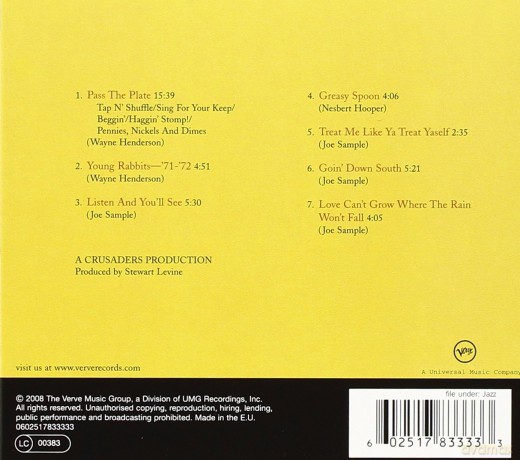 The Crusaders: Pass The Plate [CD]