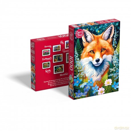CHERRYPAZZI 1000 el. Red Fox in Flowers 31148 [PUZZLE]