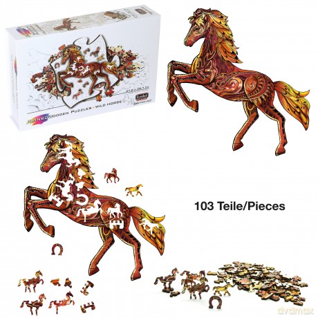 EUREKA 103 el. drewniane kolorowe Koń [PUZZLE]