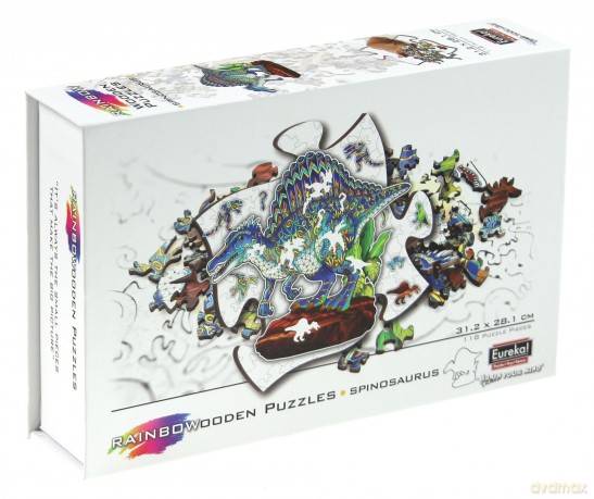 EUREKA 118 el. drewniane kolorowe Spinozaur [PUZZLE]