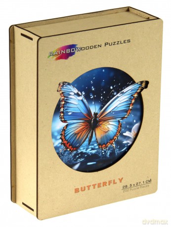 EUREKA 200 el. drewniane kolorowe Motyl [PUZZLE]