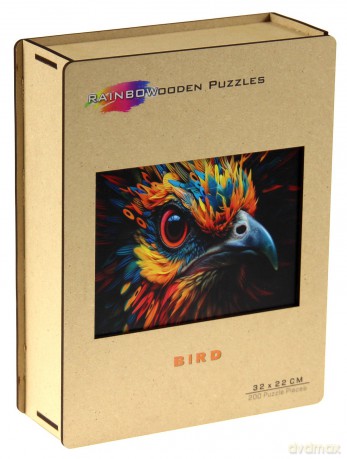 EUREKA 200 el. drewniane kolorowe Ptak [PUZZLE]