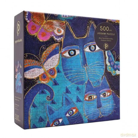 PAPERBLANKS 500 el. Blue Cats and Butterflies PA9947-5 [PUZZLE]