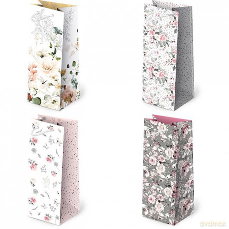 Torebki ozdobne AL2-106 Kwiaty mat 10 sztuk