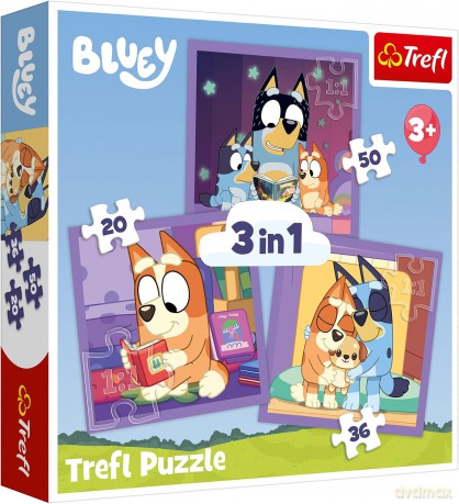 TREFL 3w1 Poznaj Bluey 34898 [PUZZLE]