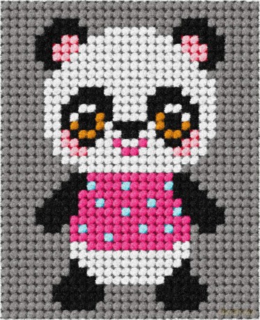 Zestaw do haftu Moje pierwsze wyszywanie Panda