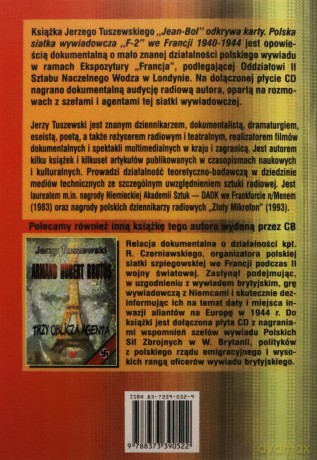 Jean-Bol odkrywa karty. Polska siatka wywiadowcza ,,F-2" we Francji 1940-1944 + CD - Jerzy Tuszewski [KSIĄŻKA]