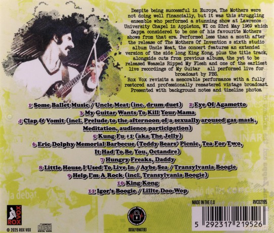 Frank Zappa & The Mothers Of Invention: Live 1969 [CD]