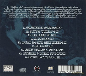 Elton John: Live At The Fillmore West. 11-12-70 [CD]