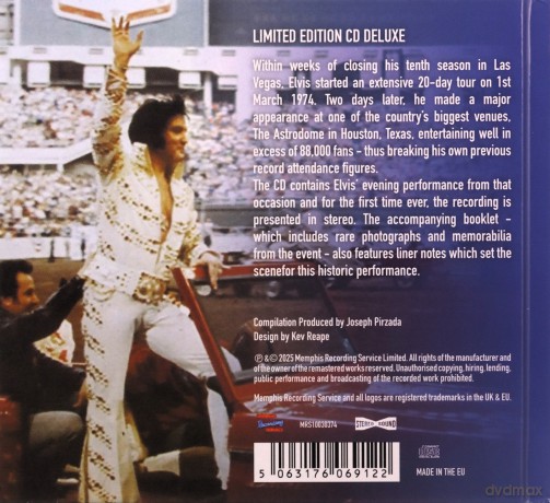 Elvis Presley: Live At The Houston Astrodome 1974 [CD]