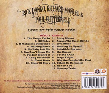 Danko/Manuel/Butterfield: Live At The Lone Star Cafe 1984 [CD]