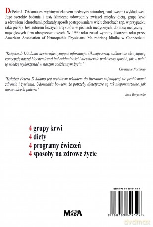 Jedz zgodnie ze swoją grupą krwi - Catherine Whitney, Dr Peter J. D`Adamo [KSIĄŻKA]