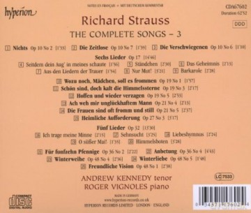 Kennedyvignoles: Straussthe Complete Songs 3 [CD]