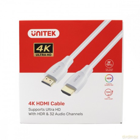 Kabel HDMI 2.0 4K 60Hz; 1m; biały; C11090AWH03-1M