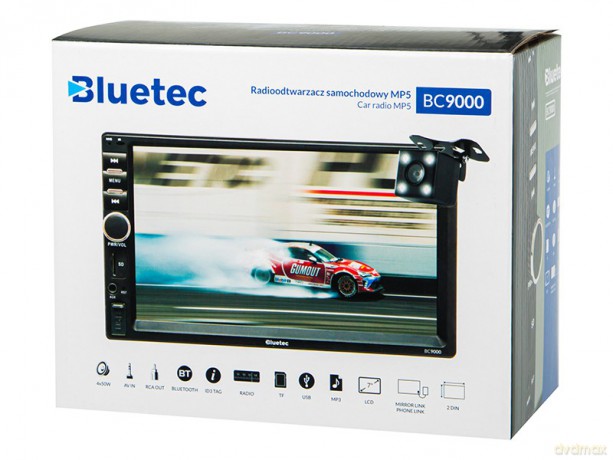Radio samochodowe BC9000 2DIN 7 cali RDS USB microSD 4x50W kamera cofania
