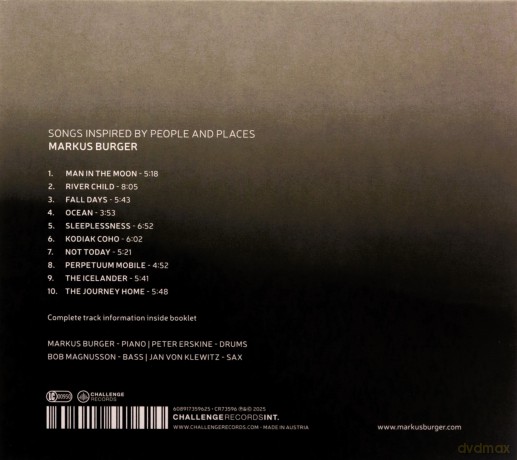 Markus Burger: Accidental Tourists - Songs inspired by people and places [CD]