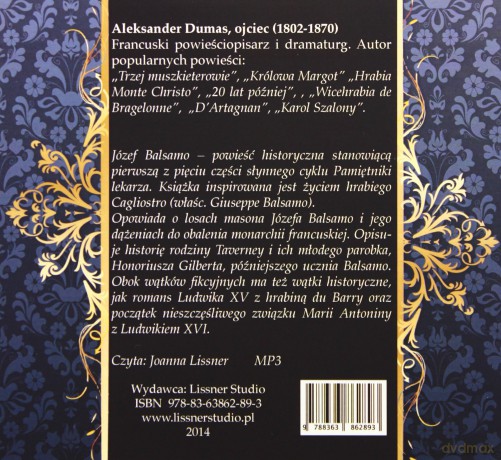 Józef Balsamo. Tom I. Książka audio CD MP3 - Aleksander Dumas [Audiobook]