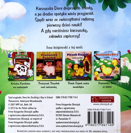 Kaczuszka Dora w szkole. Naciśnij, ja zapiszczę! [KSIĄŻKA]