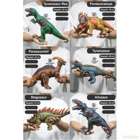 Dinozaur gumowy z głosem MIX [FIGURKA]
