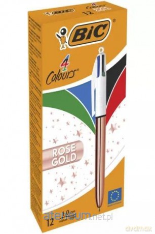 Długopis 4 Colours Rose Gold mix (12szt) BIC