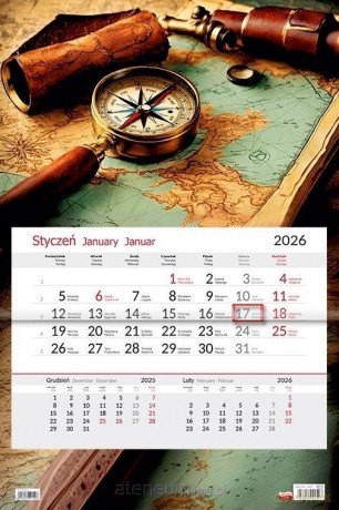 Kalendarz 2026 jednodzielny Kompas [KALENDARZ]