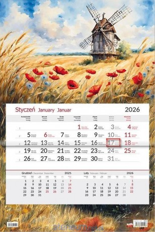 Kalendarz 2026 jednodzielny Młyn [KALENDARZ]