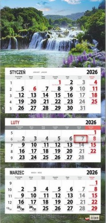 Kalendarz 2026 trójdzielny płaska główka Łubin [KALENDARZ]