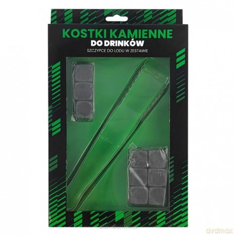 Kamienne kostki chłodzące do drinków + szczypce