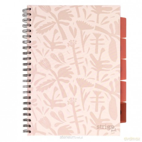 Kołozeszyt Pads A4/100K kratka Floral beżowy