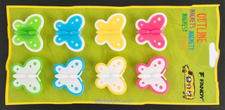 Magnesy Outline motyle 8szt