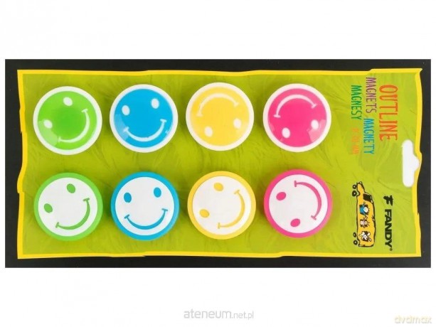 Magnesy Outline smile 8szt