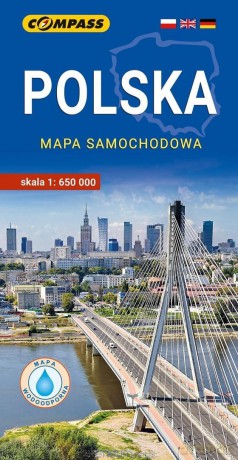 Polska mapa samochodowa lam 1:650 000