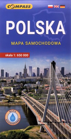 Polska mapa samochodowa lam 1:650 000