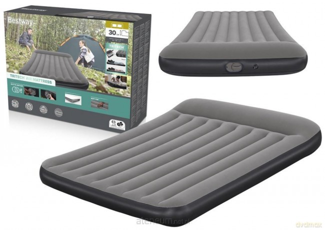 Materac dmuchany dwuosobowy 150x203x30cm [SPORT]