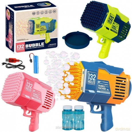 Pistolet na bańki na baterie 132 otwory MIX [SPORT]
