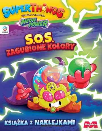 SuperThings Neon Power książka z naklejkami [KSIĄŻKA]