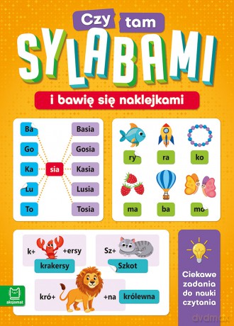 Czytam sylabami i bawię się naklejkami. Ciekawe zadania do nauki czytania - Agnieszka Bator [KSIĄŻKA]