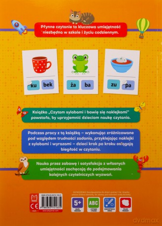 Czytam sylabami i bawię się naklejkami. Ciekawe zadania do nauki czytania - Agnieszka Bator [KSIĄŻKA]