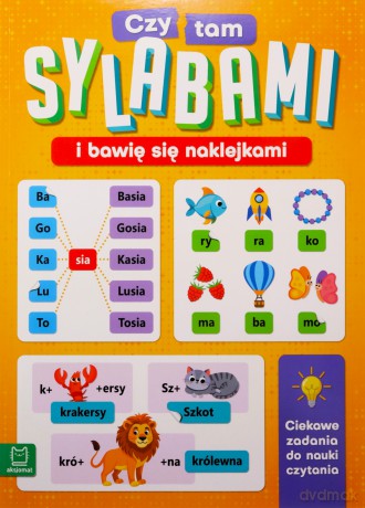 Czytam sylabami i bawię się naklejkami. Ciekawe zadania do nauki czytania - Agnieszka Bator [KSIĄŻKA]