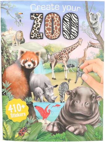 Zestaw kreatywny z naklejkami ZOO 13607A