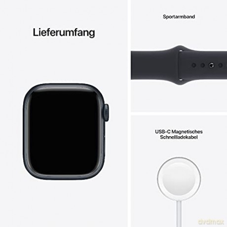 Apple - Watch Series 7 GPS + LTE, 41mm, Black/Alu